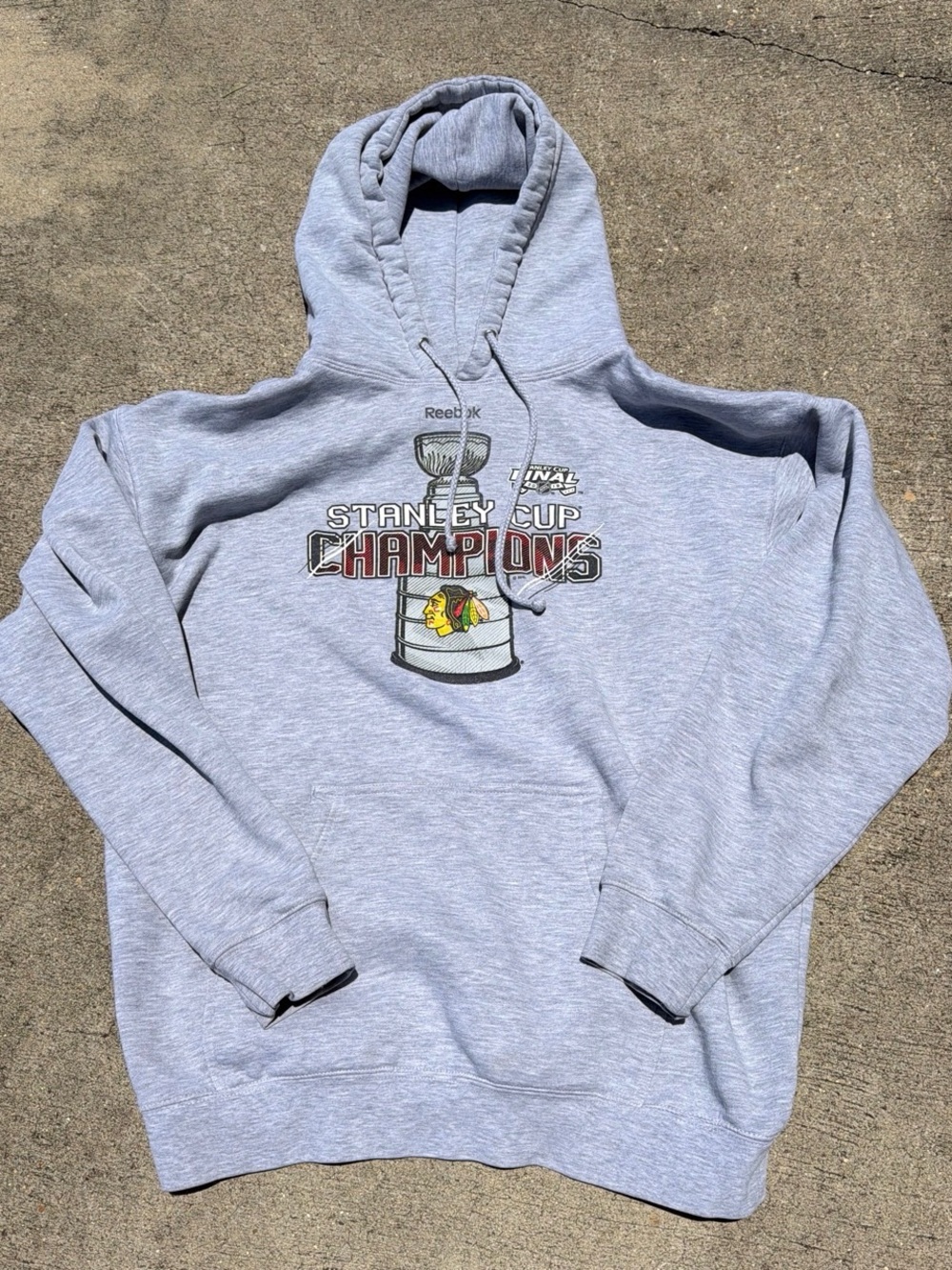 Reebok Chicago Black hawks  Stanley Cup Champions Hoodie